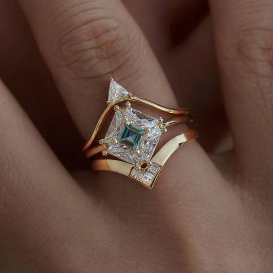 Vintage Green Bright Star Ring-Maryam Jewelry