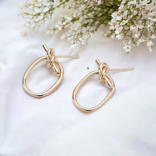 Eliora Twist Hoop Earrings-Maryam Jewelry
