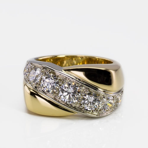 Vintage Bright Wavy Gold Ring-Maryam Jewelry