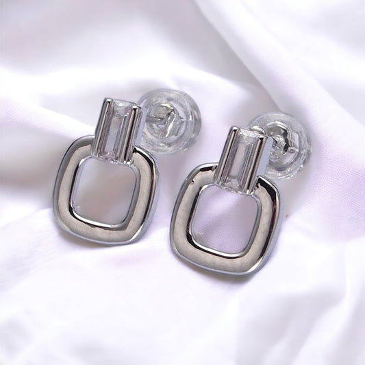 Zita Mini Square Earrings-Maryam Jewelry