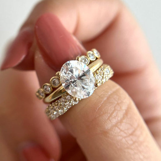 Vintage Traditional Zirconia Ring Set-Maryam Jewelry