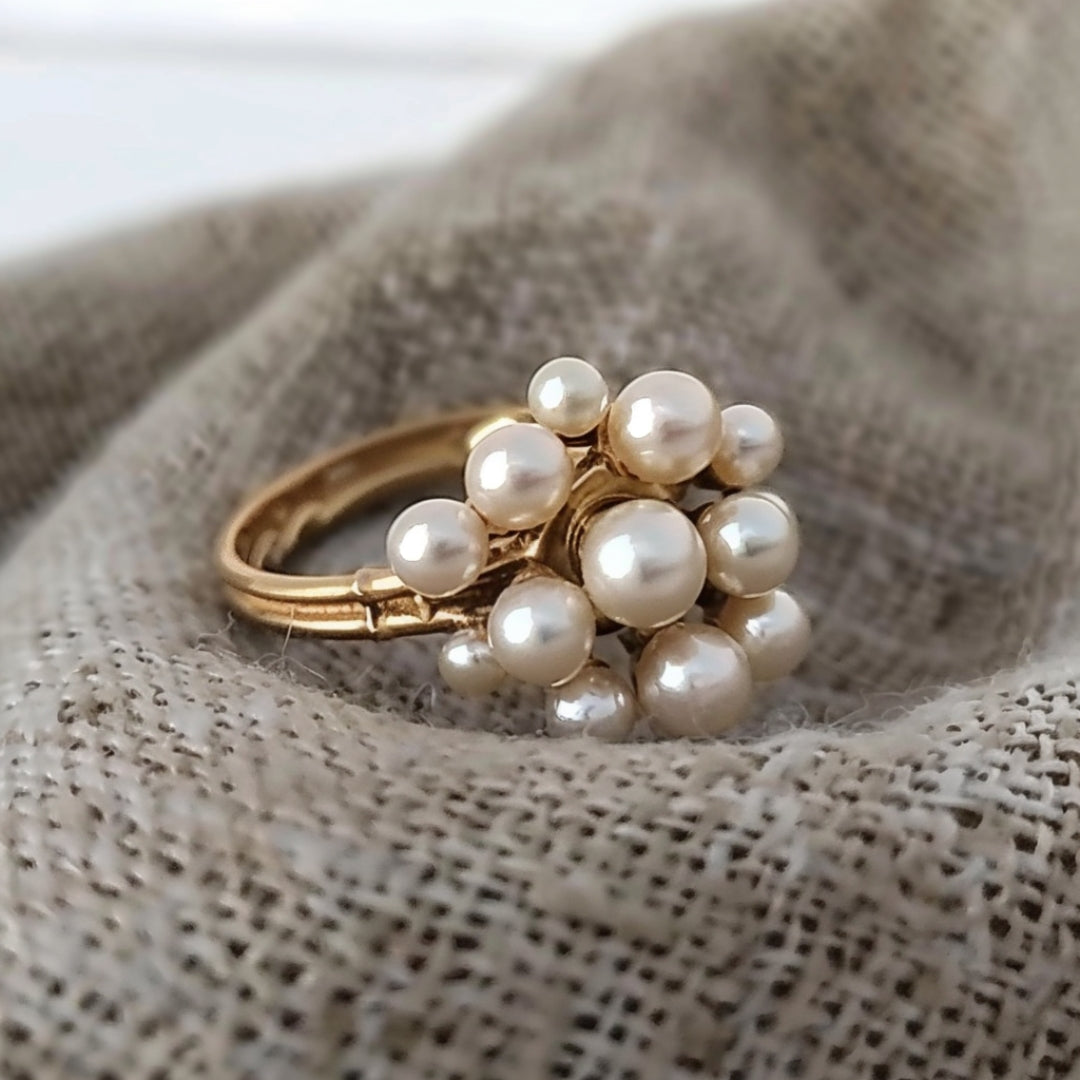 Pearl Gold Ring-Maryam Jewelry