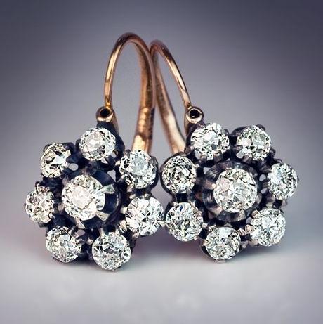 Vintage Rounded Bright Flower Earrings-Maryam Jewelry
