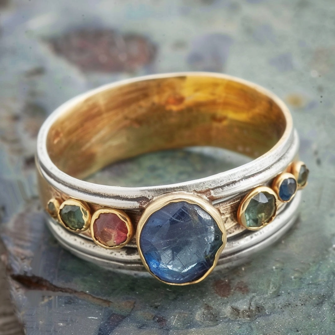 Colorful Stones Ring-Maryam Jewelry