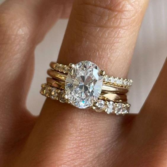Vintage Zirconia Bright Ring Set-Maryam Jewelry