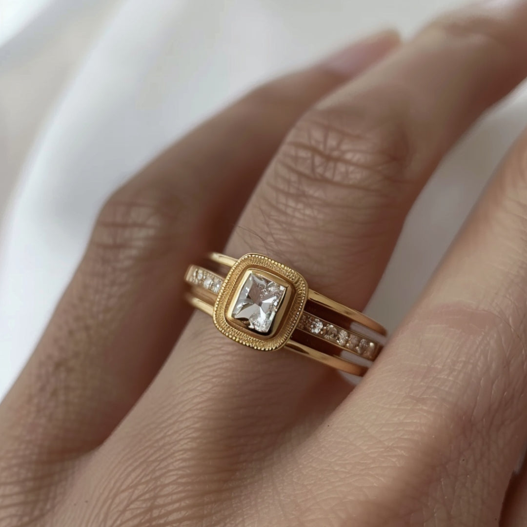Bright Gold Ring-Maryam Jewelry
