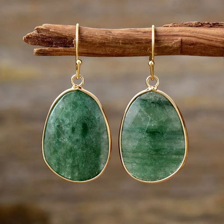 Vintage Green Earrings-Maryam Jewelry