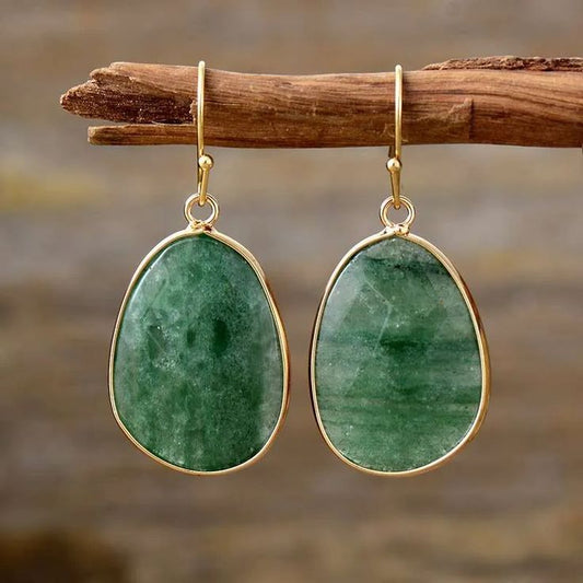 Vintage Green Earrings-Maryam Jewelry