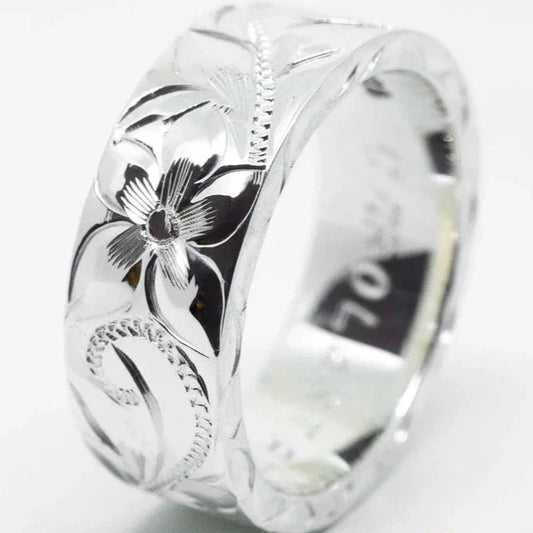Vintage Silver Blossom Ring-Maryam Jewelry