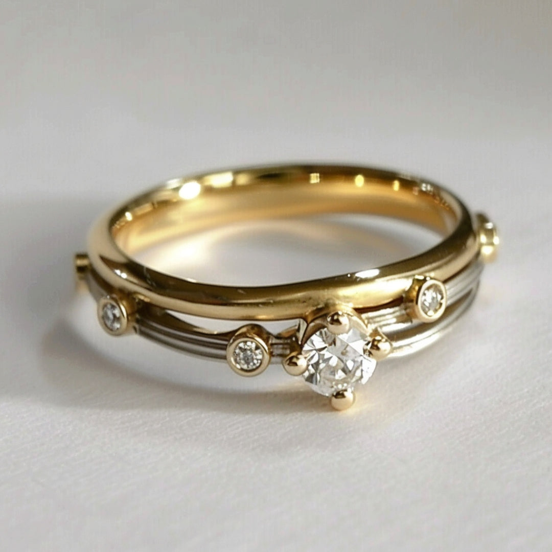 Elegant Gold Layered Ring-Maryam Jewelry