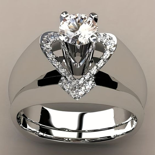 Vintage Silver & Zirconia Ring-Maryam Jewelry