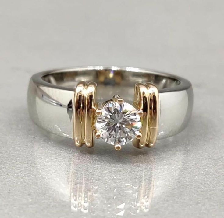 Vintage Open Gold Thread Silver Ring-Maryam Jewelry