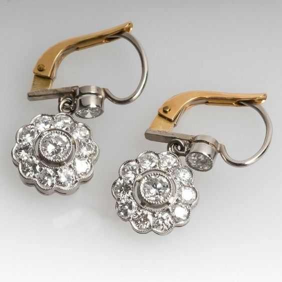 Vintage Crystal Earrings-Maryam Jewelry