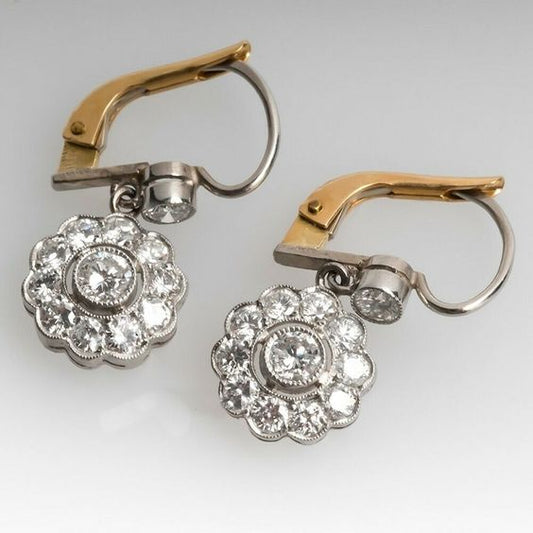 Vintage Crystal Earrings-Maryam Jewelry