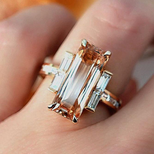Vintage Red White Glass Ring-Maryam Jewelry