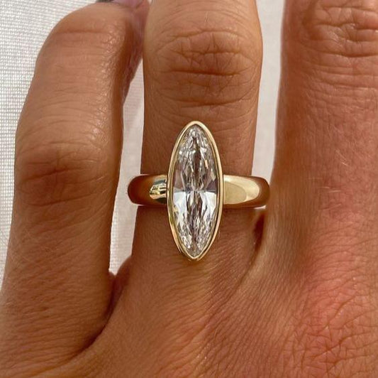 Vintage Oval Crystal Gold Ring-Maryam Jewelry