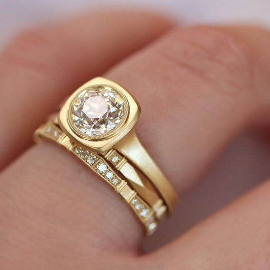 Vintage Golden Elegant Ring Set-Maryam Jewelry