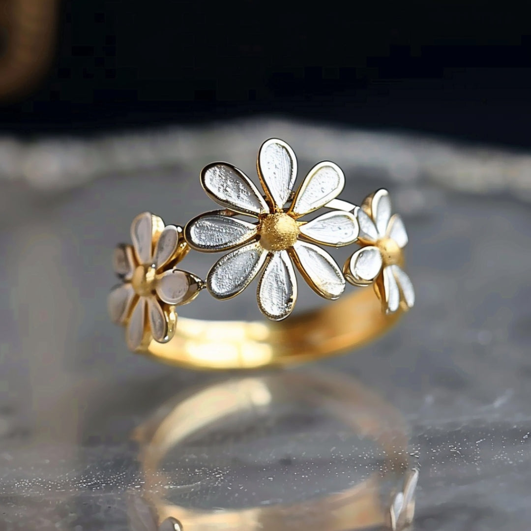 Daisy Gold Ring-Maryam Jewelry