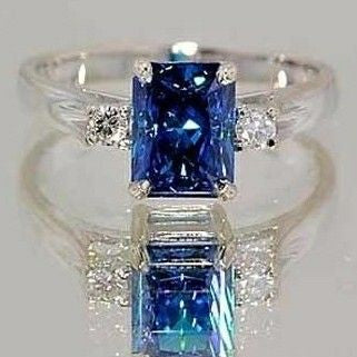 Vintage Bright Blue Ring-Maryam Jewelry