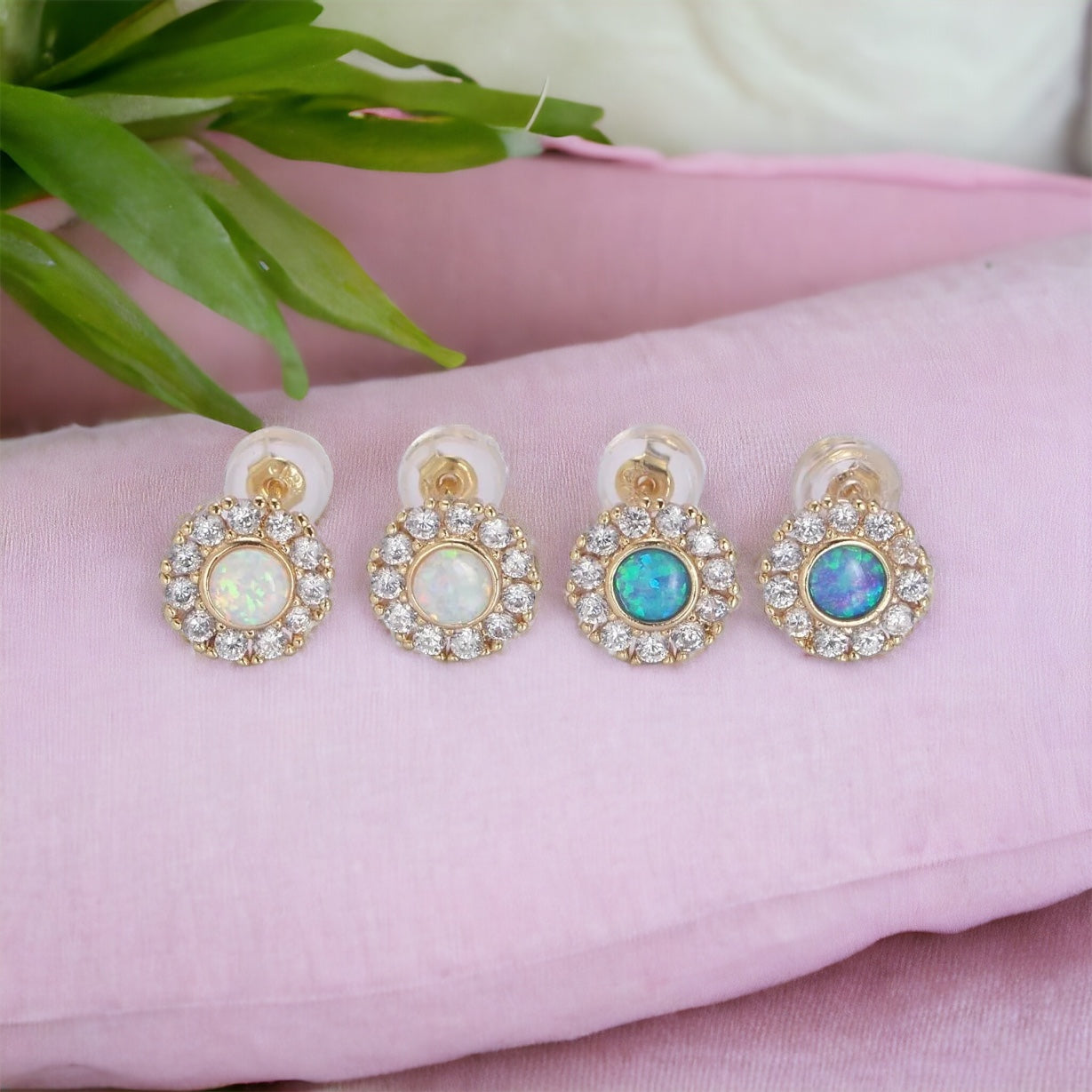 Concetta Opal Earrings-Maryam Jewelry