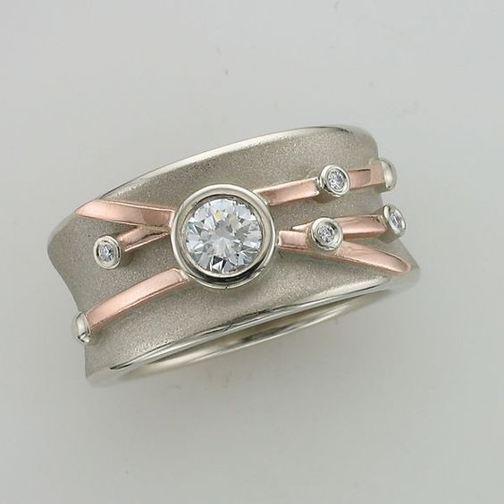 Vintage Rose Line Silver Ring-Maryam Jewelry