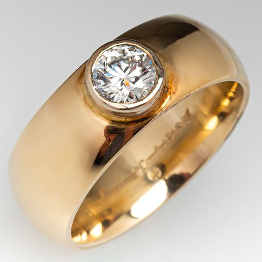 Vintage Inlaid Zirconia Gold Plated Ring-Maryam Jewelry