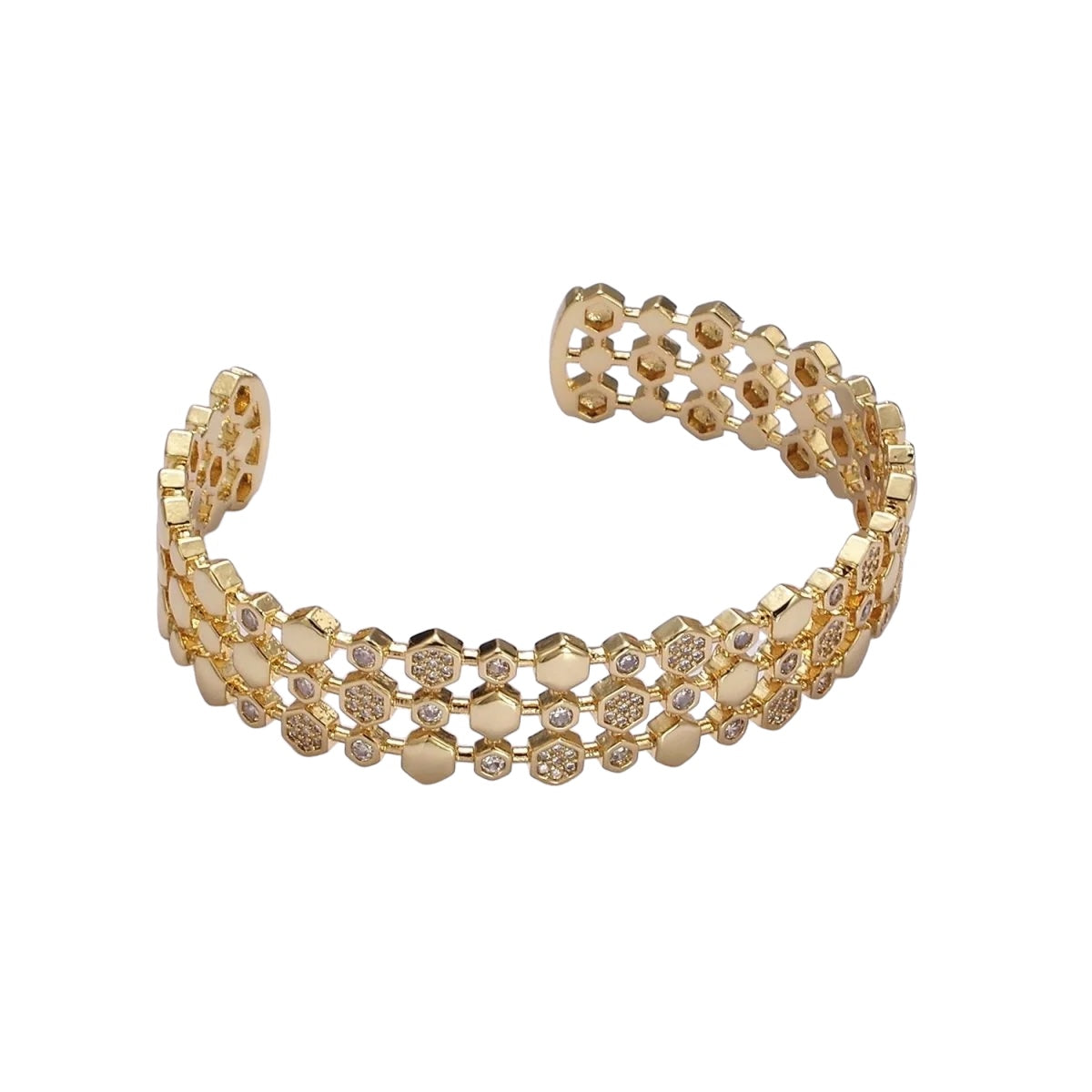Gavriella Hexogonal Cuff Bracelet-Maryam Jewelry