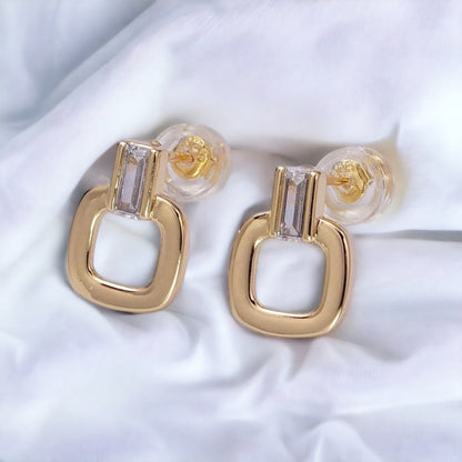 Zita Mini Square Earrings-Maryam Jewelry