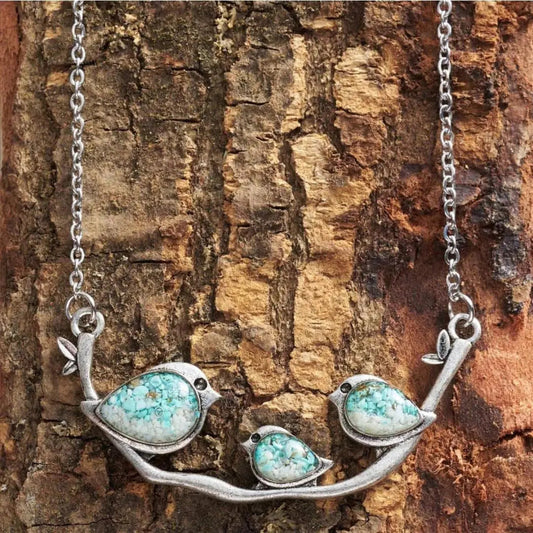 Vintage Vogel Necklace in Silver-Maryam Jewelry