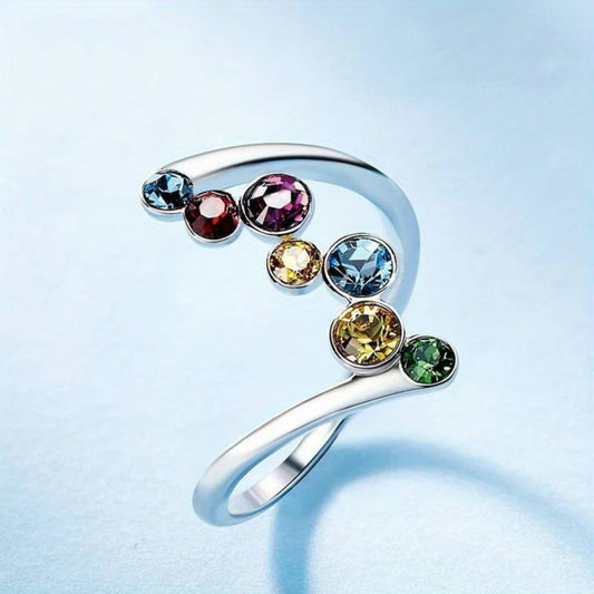 Vintage Colorful Stone Ring-Maryam Jewelry