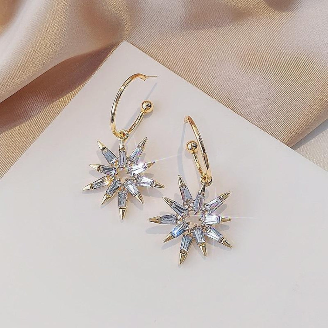 Star Crystal Earrings-Maryam Jewelry