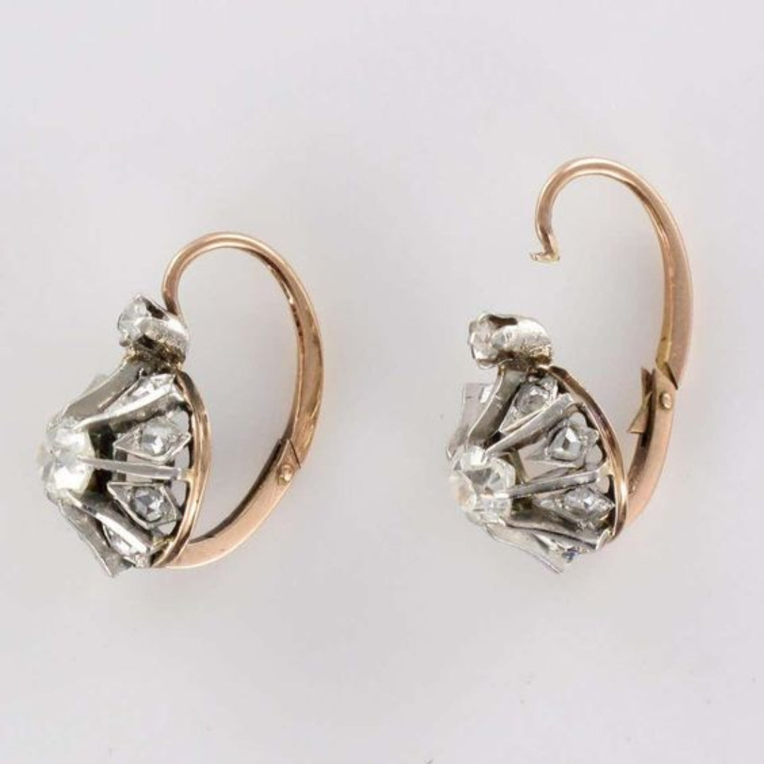 Vintage Zirconia Small Earrings-Maryam Jewelry
