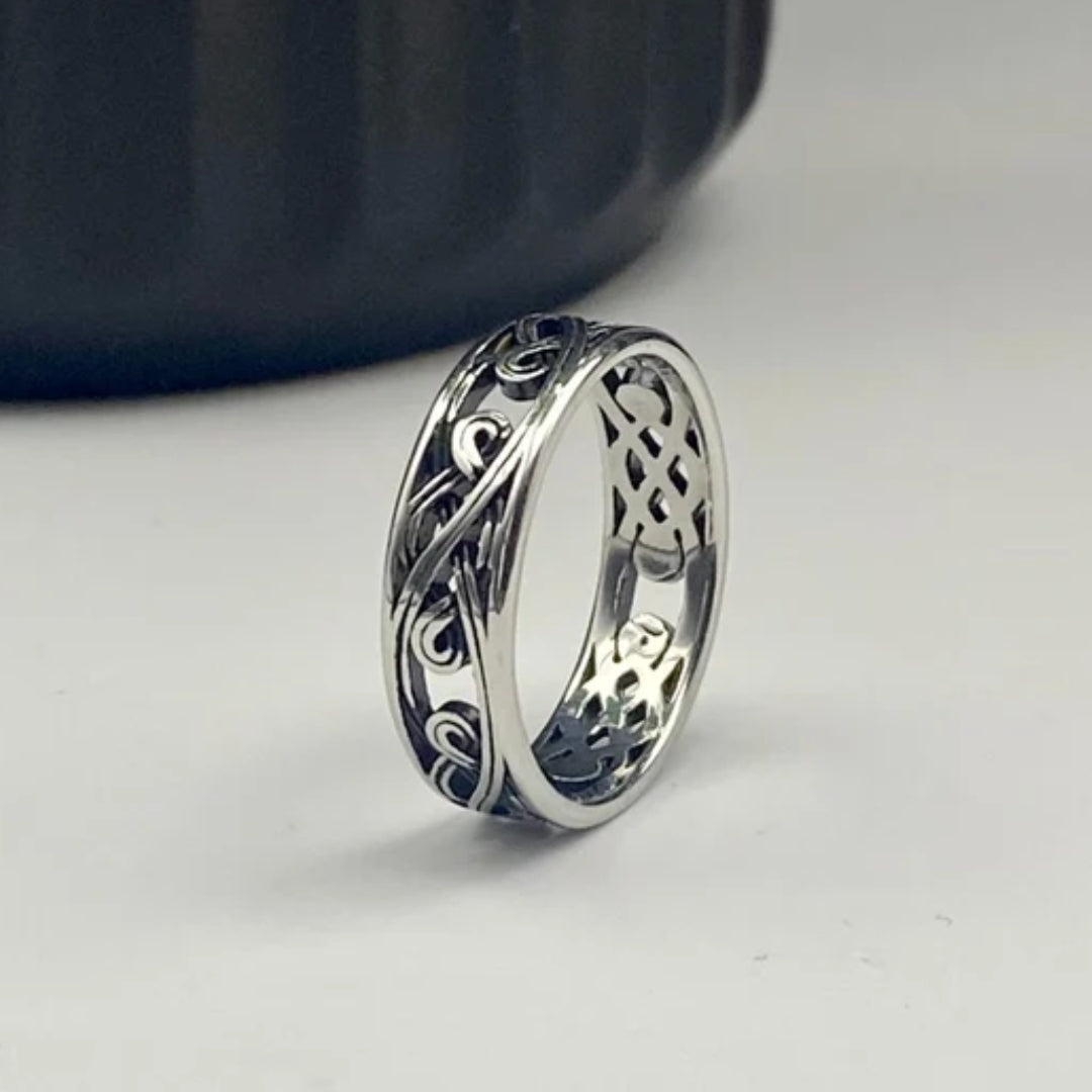 Vintage Hollow Silver Ring-Maryam Jewelry
