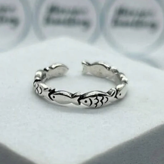 Vintage Silver Fish Ring-Maryam Jewelry