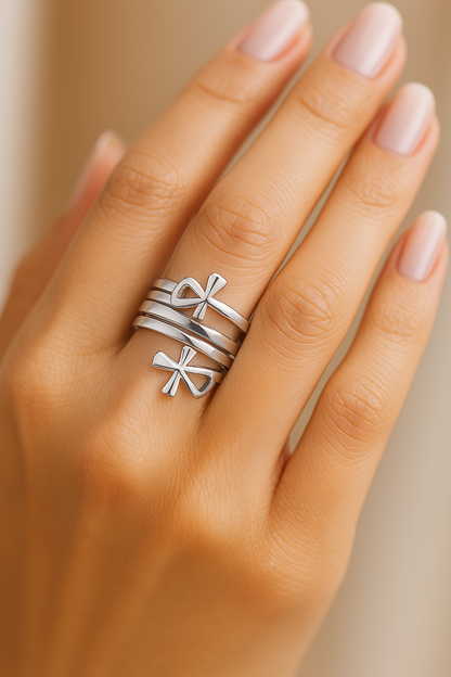 Silver Wrapped Religious Ring-Maryam Jewelry