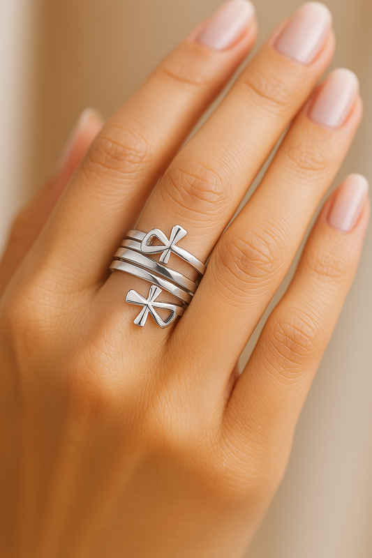 Silver Wrapped Religious Ring-Maryam Jewelry