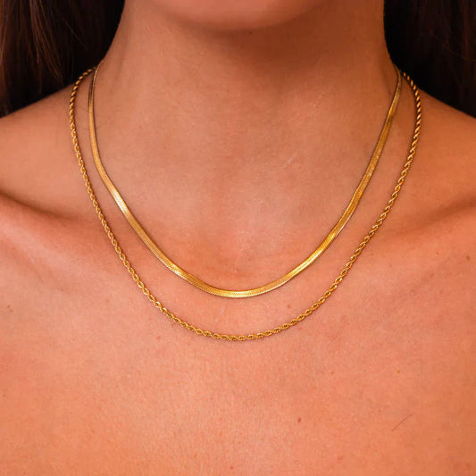 Golden Lily Layers Necklace-Maryam Jewelry