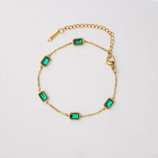 Emerald Trinity Bracelet-Maryam Jewelry