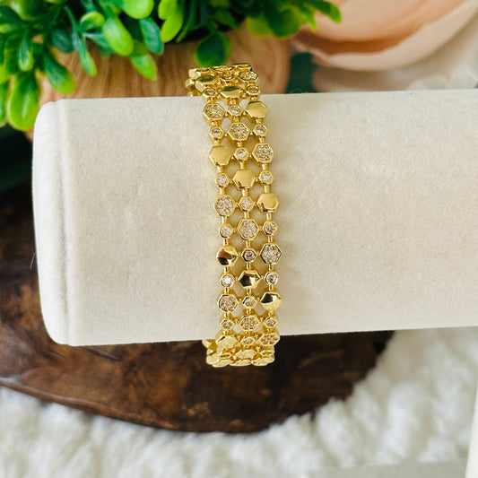 Gavriella Hexogonal Cuff Bracelet-Maryam Jewelry