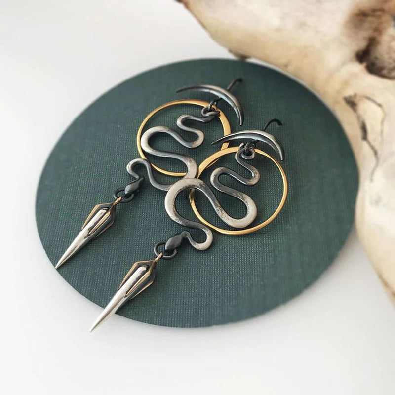 Irregular Geometric Spiral Earrings Serpentine-Maryam Jewelry