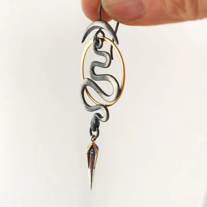 Irregular Geometric Spiral Earrings Serpentine-Maryam Jewelry