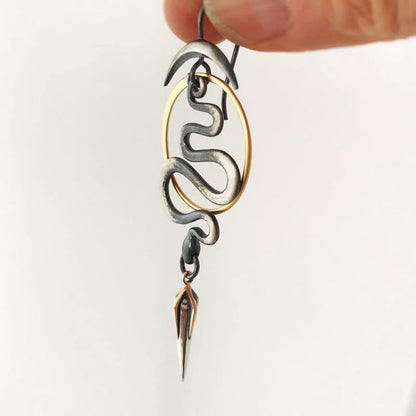 Irregular Geometric Spiral Earrings Serpentine-Maryam Jewelry