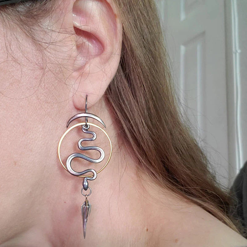 Irregular Geometric Spiral Earrings Serpentine-Maryam Jewelry