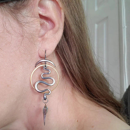 Irregular Geometric Spiral Earrings Serpentine-Maryam Jewelry