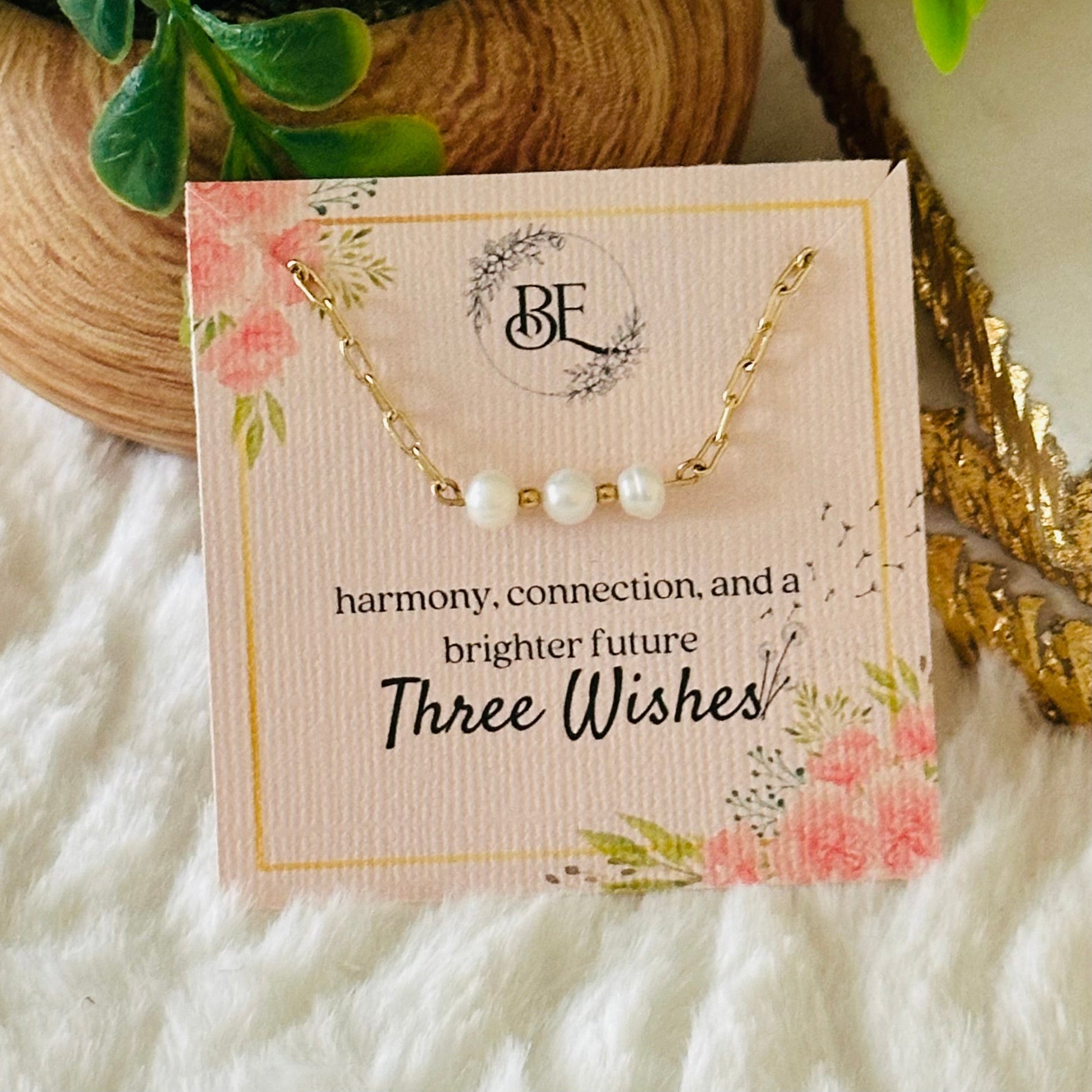 Three Wishes Pearl Necklace-Maryam Jewelry