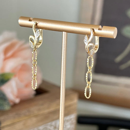 Fiore Sunburst Link Earrings-Maryam Jewelry