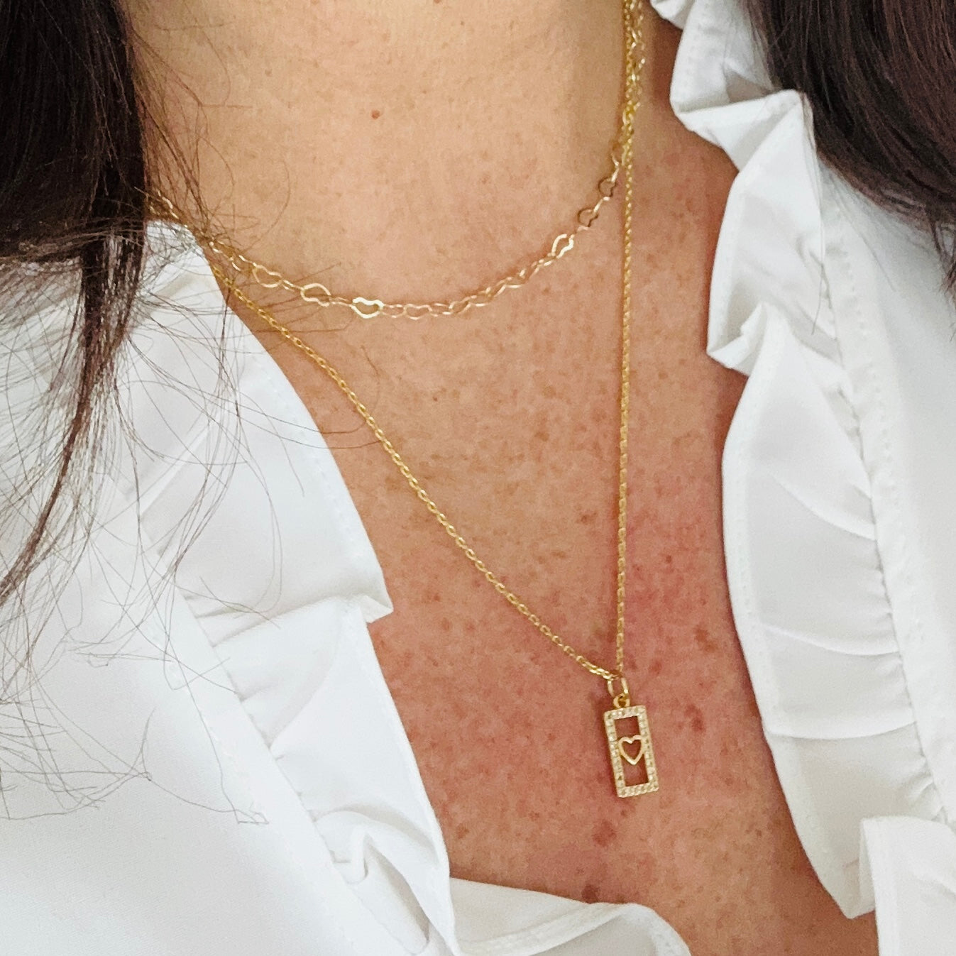 Carita Dainty Heart Tag Necklace-Maryam Jewelry