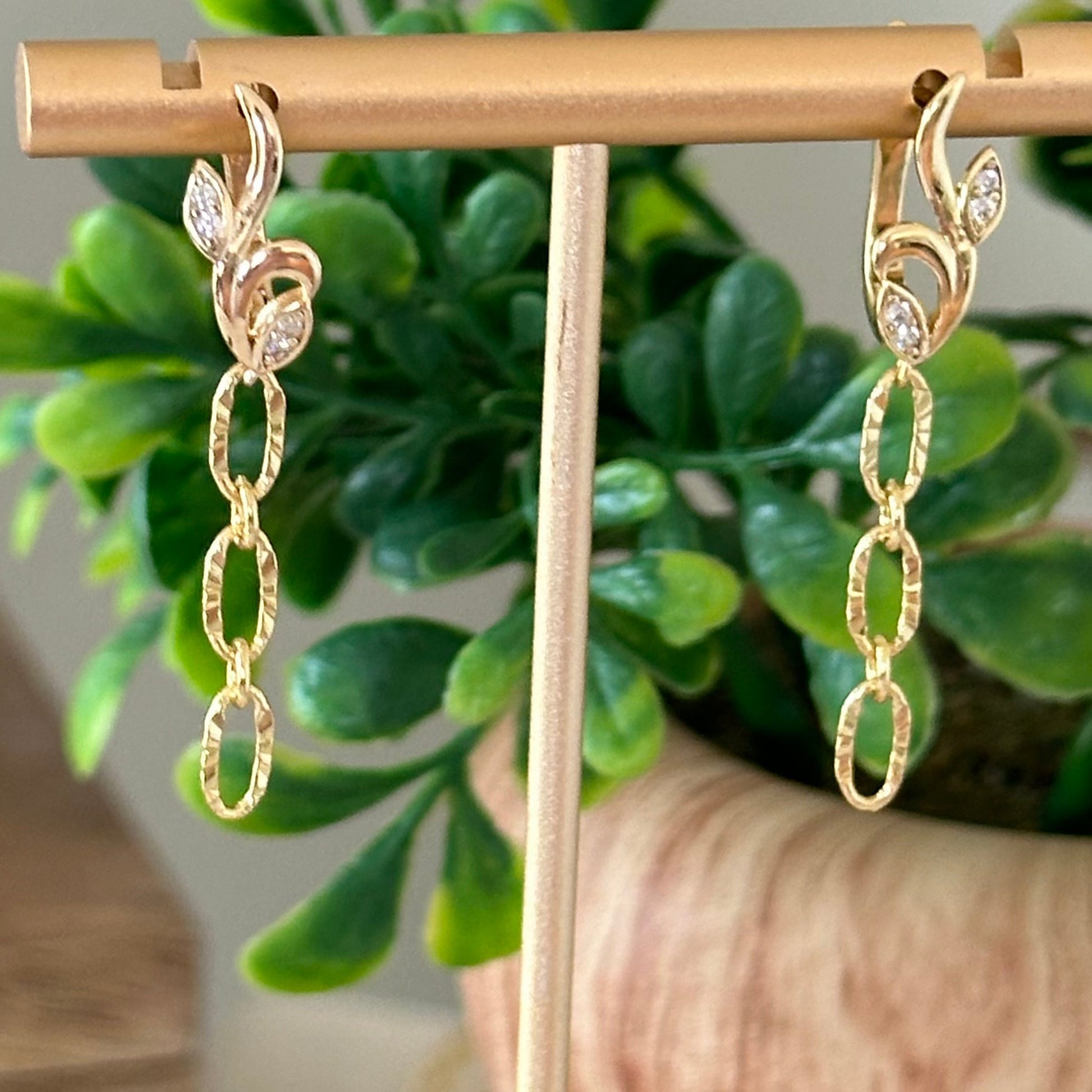 Fiore Sunburst Link Earrings-Maryam Jewelry