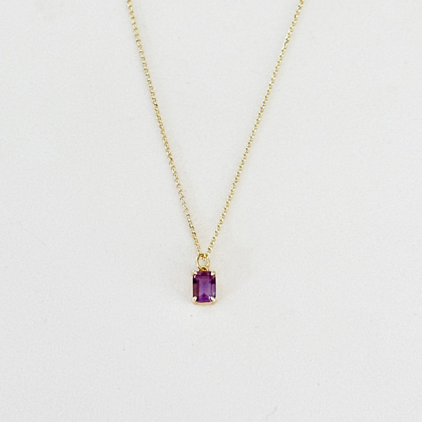 Violetta Amethyst Baguette Necklace-Maryam Jewelry