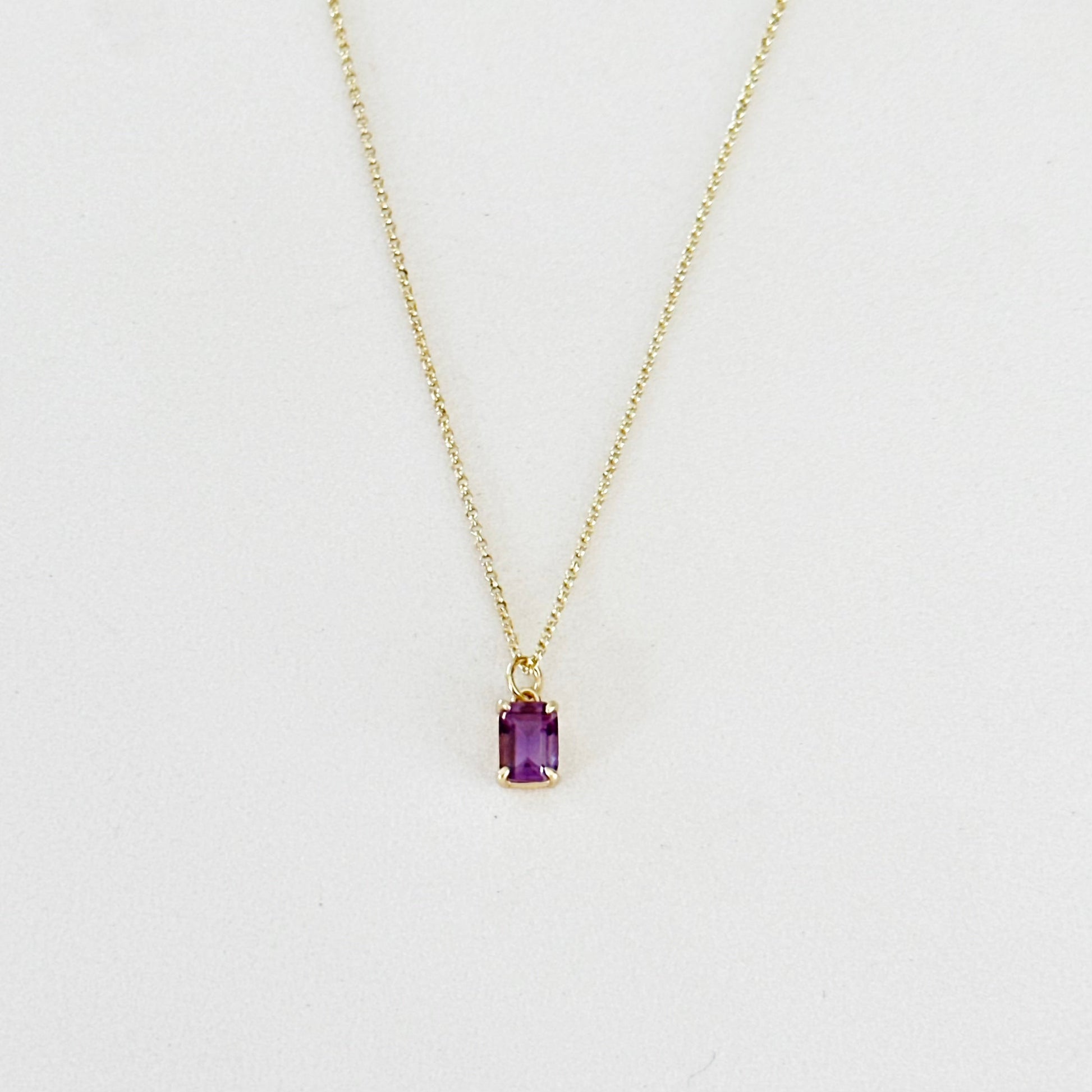 Violetta Amethyst Baguette Necklace-Maryam Jewelry
